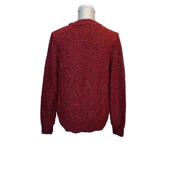A New Day Size S Rust Multi-Color Cable Knit Crew Neck Pullover Chunky Sweater - Picture 3 of 7